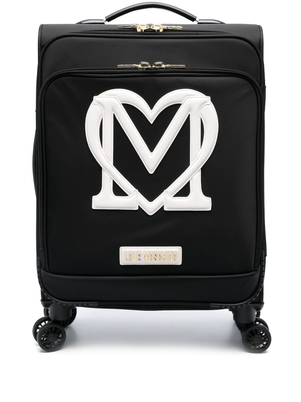 logo-patch four-wheel suitcase - 1