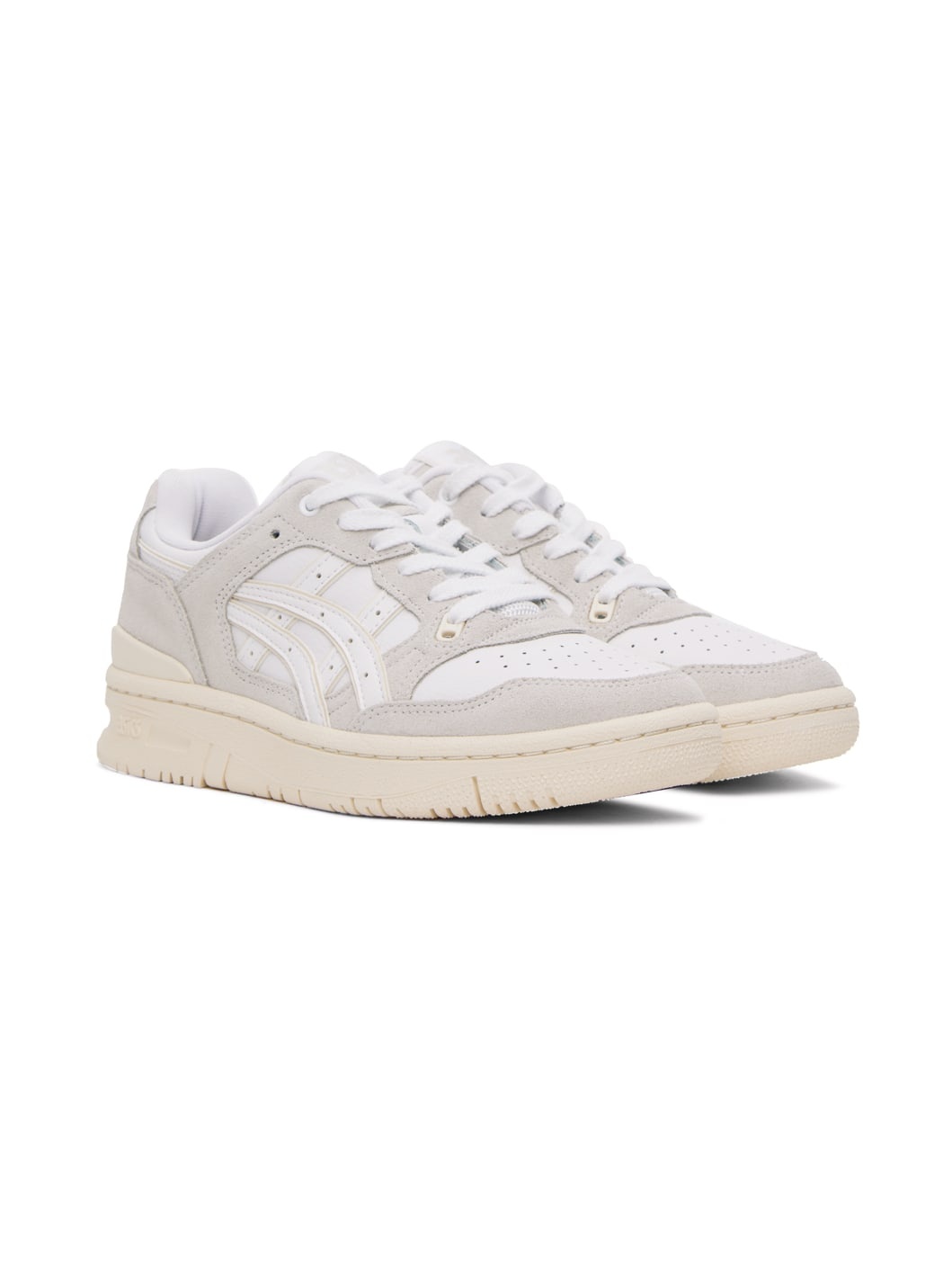 White & Taupe EX89 Sneakers - 4