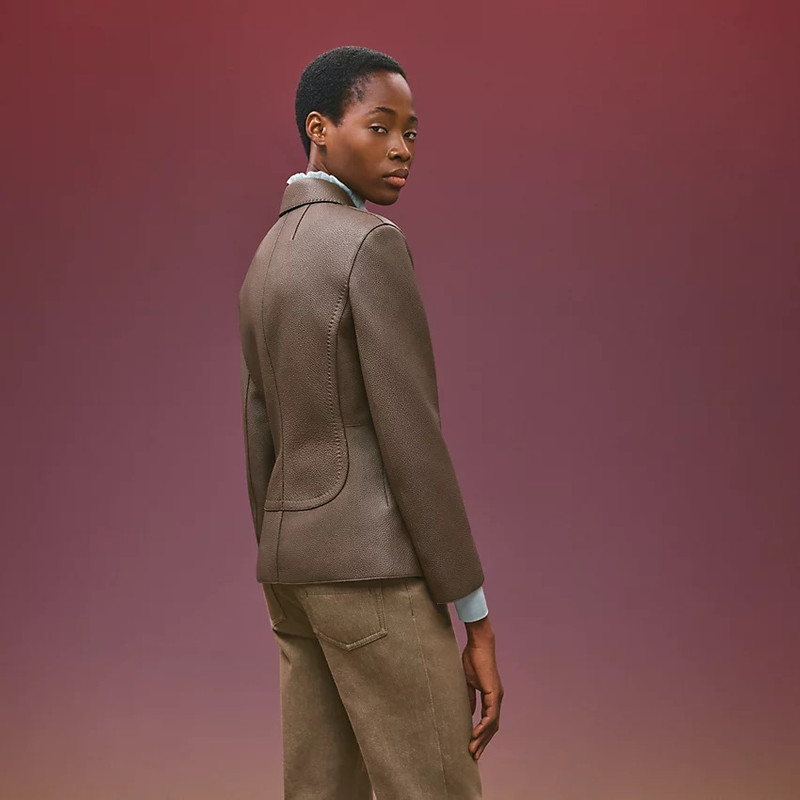 Hermès Equestrian leather jacket outlook