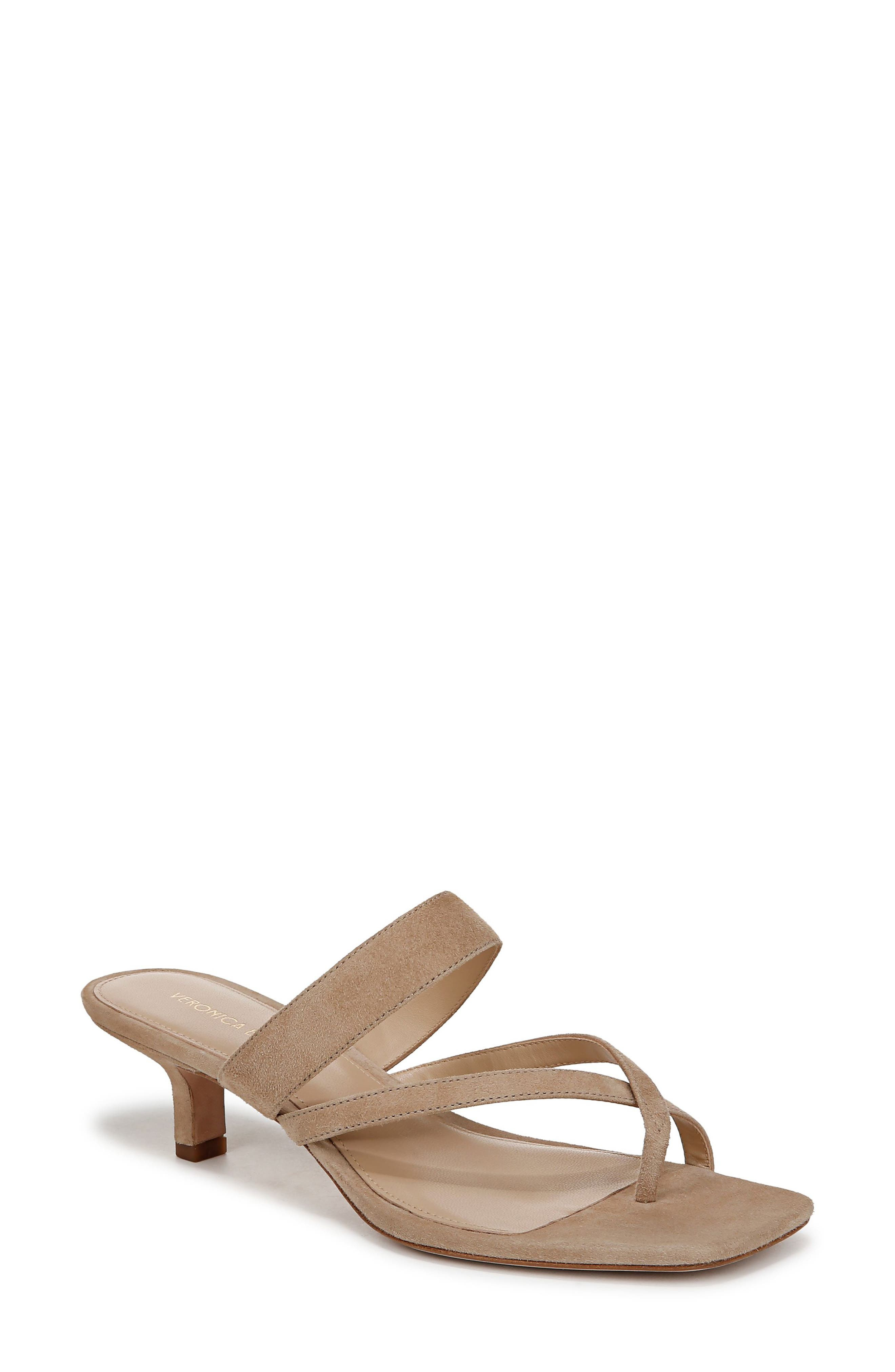 Veronica Beard Alanis Kitten Heel Slide Sandal in Sand/Clear at Nordstrom - 1