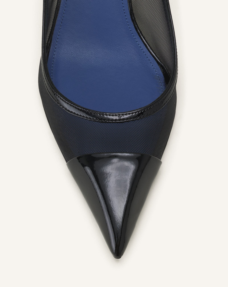 NOCTURNE SLINGBACK IN MESH AND PATENT LEATHER 5