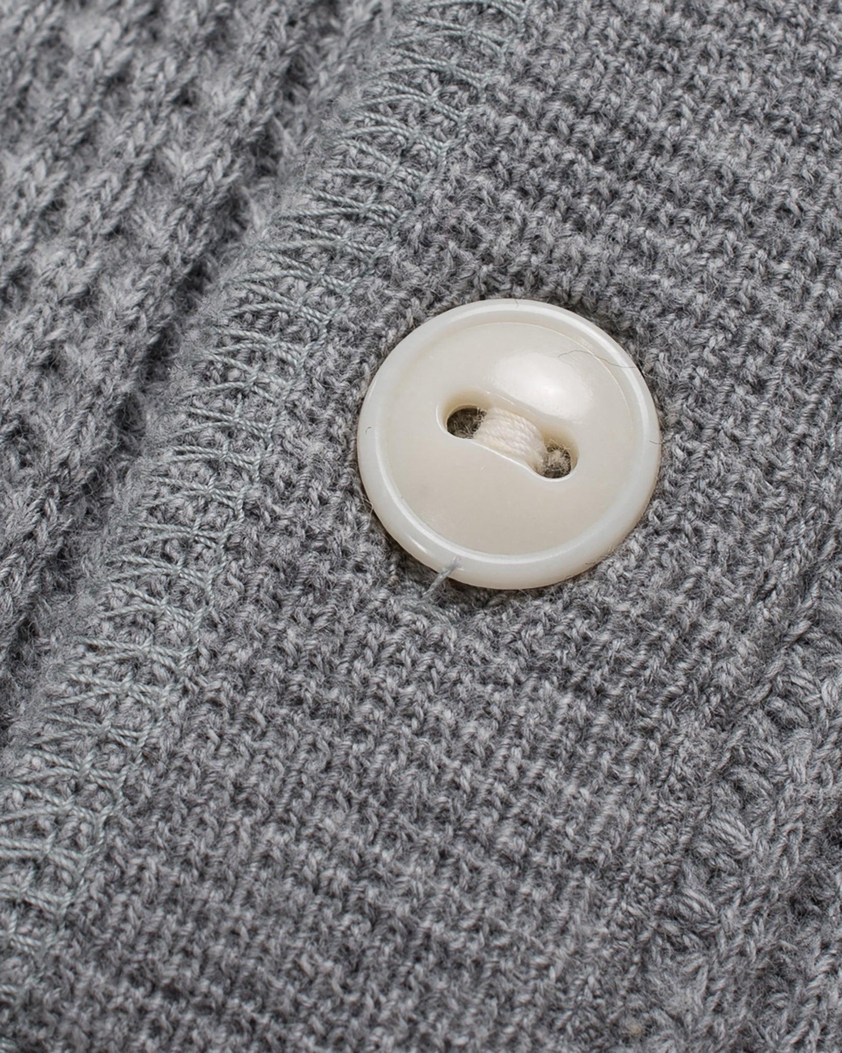 IHTL-1213-GRY Waffle Knit Long Sleeved Thermal Henley - Grey - 5