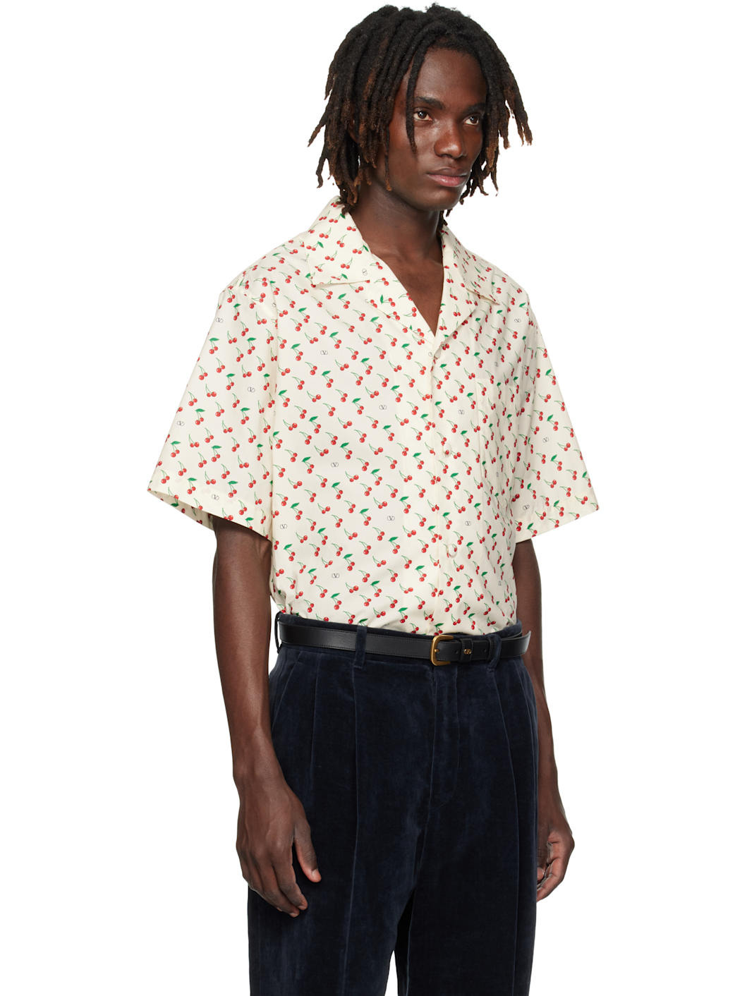 Beige Cotton Poplin Bowling Shirt - 2
