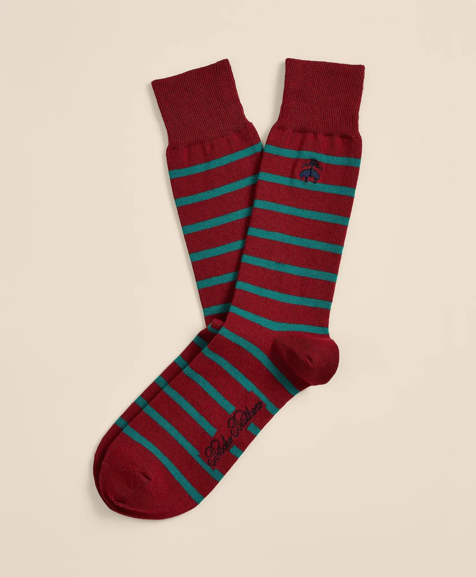 Cotton-Blend Mariner Stripe Socks - 1