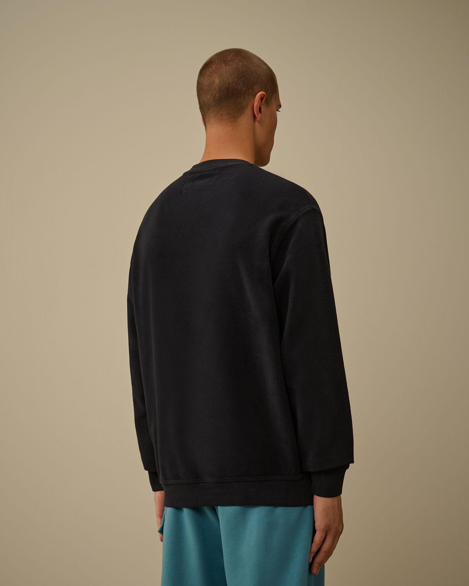 Brushed Emerized Diagonal Fleece Crewneck Sweatshirt - 4
