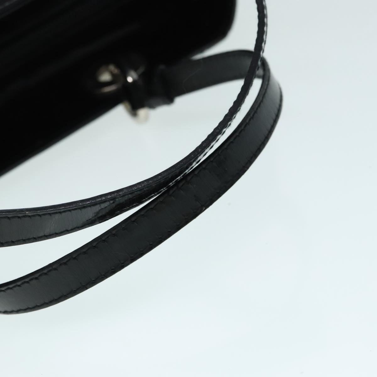 DIOR Hand Bag Leather Canvas Black Silver - 7