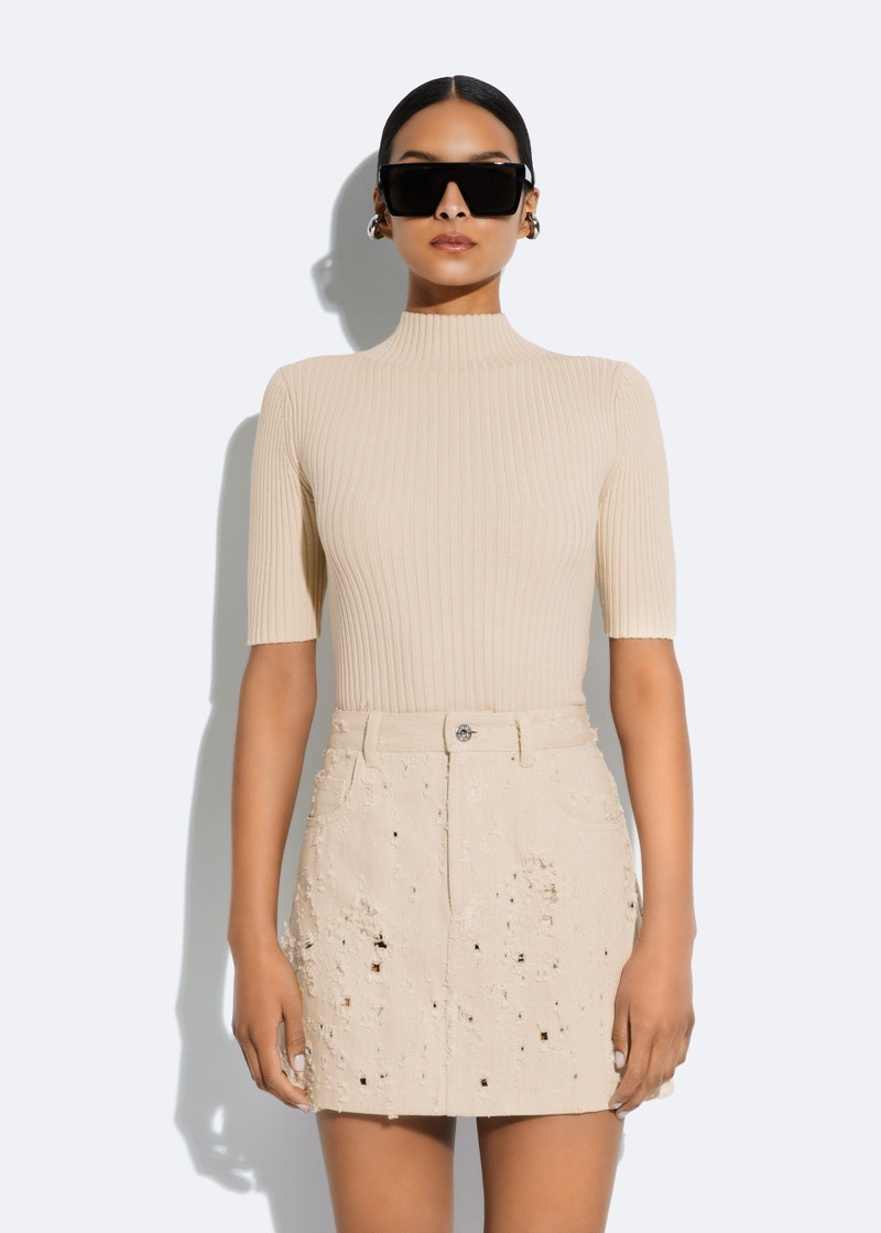 LAPOINTE Cotton Wool Turtleneck Tee outlook