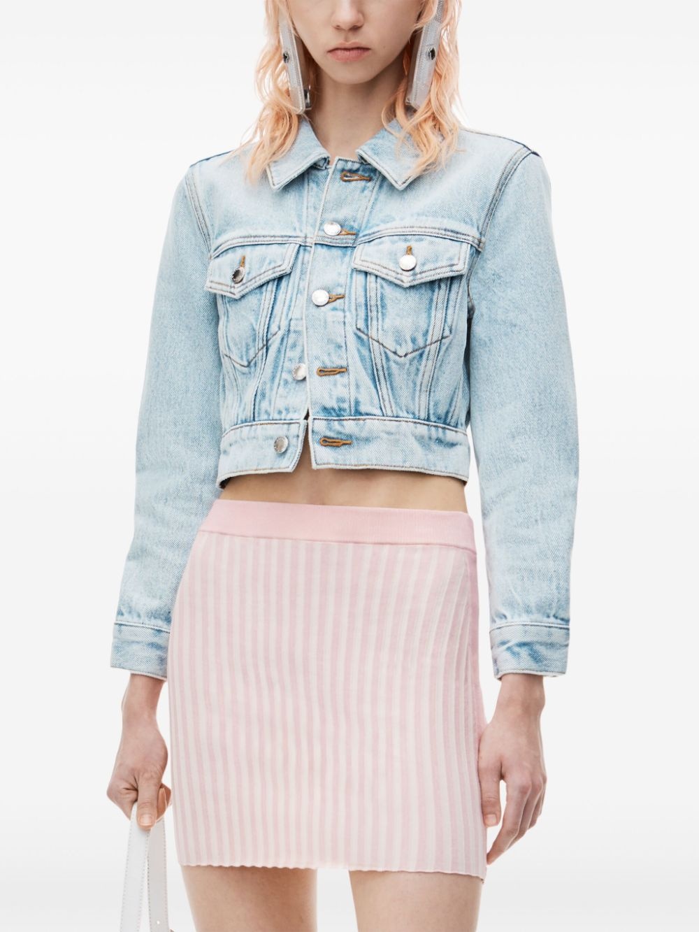 ribbed-knit mini skirt - 5