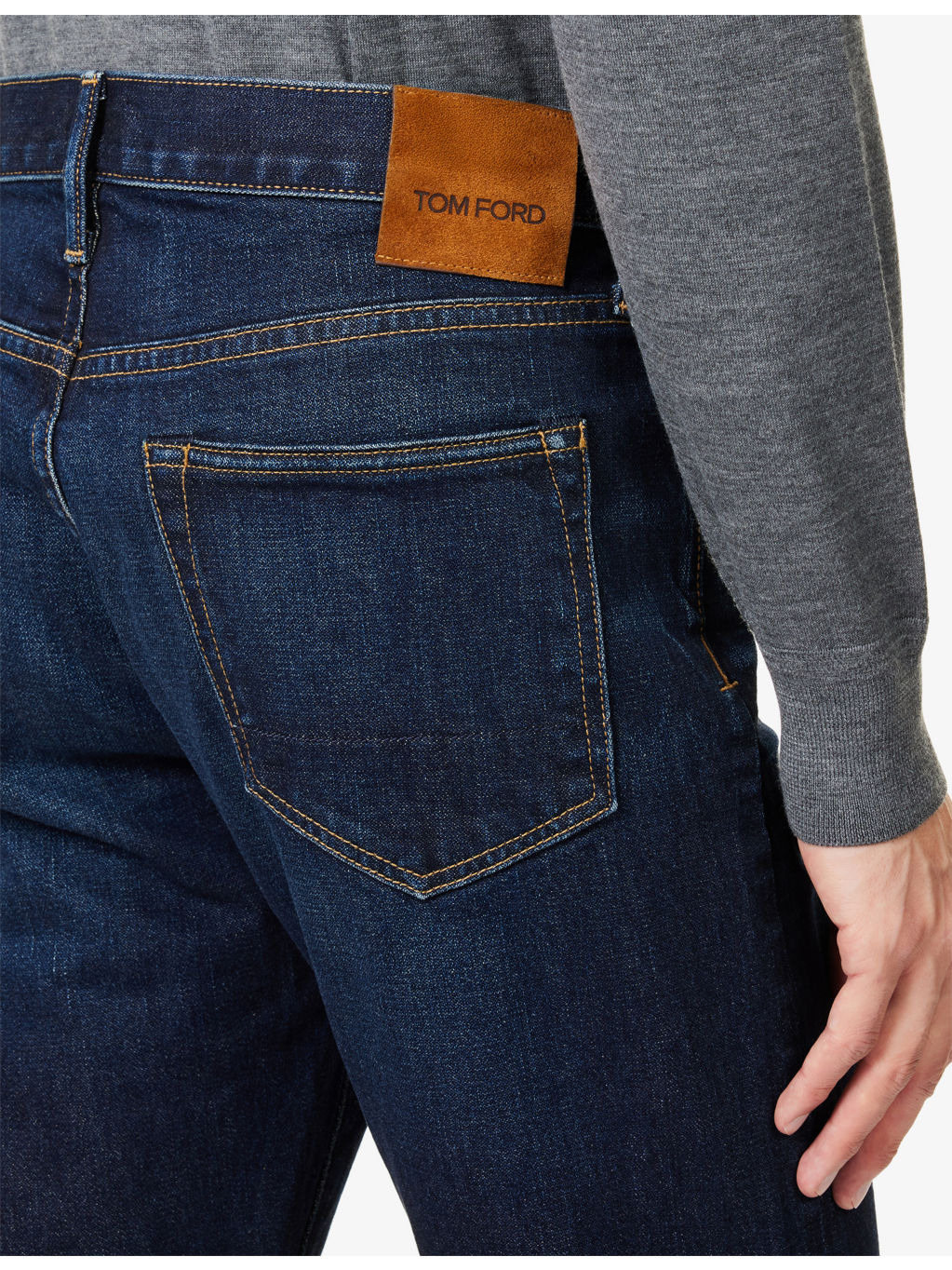 Regular-Fit Straight-Leg Denim Blend Jeans - 5