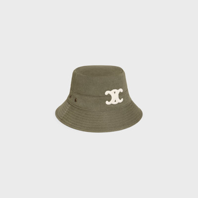 CELINE triomphe bucket hat in cotton gabardine outlook