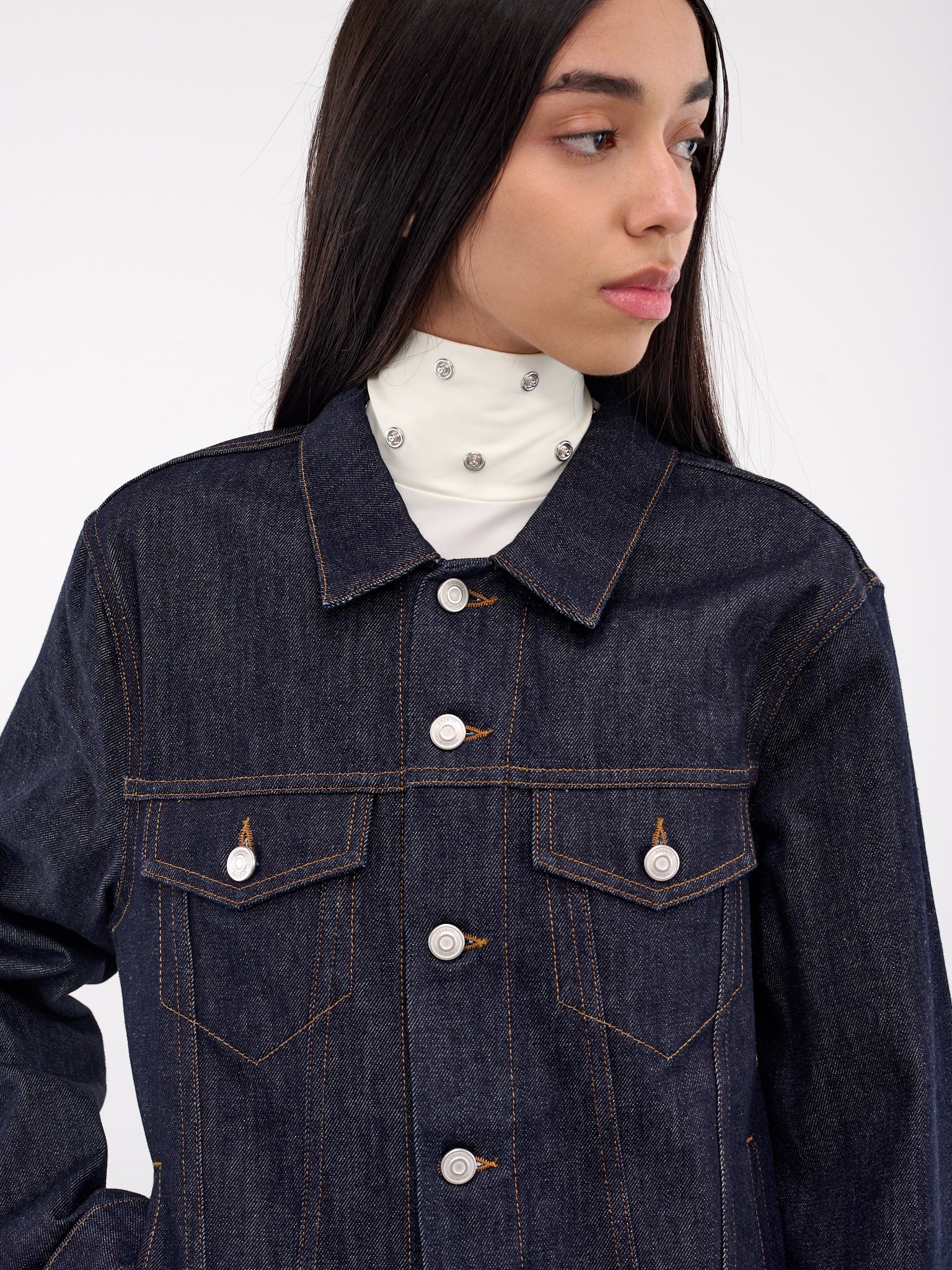 Faux Fur Denim Jacket - 4