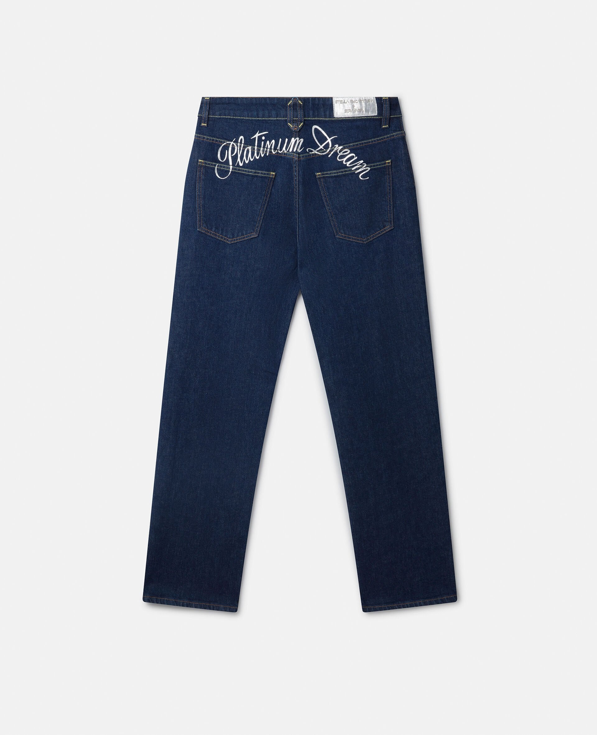Platinum Dream Embroidered Mid-Rise Straight-Leg Denim Jeans - 2