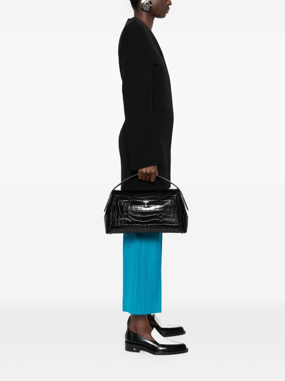 T-lock leather tote bag - 2