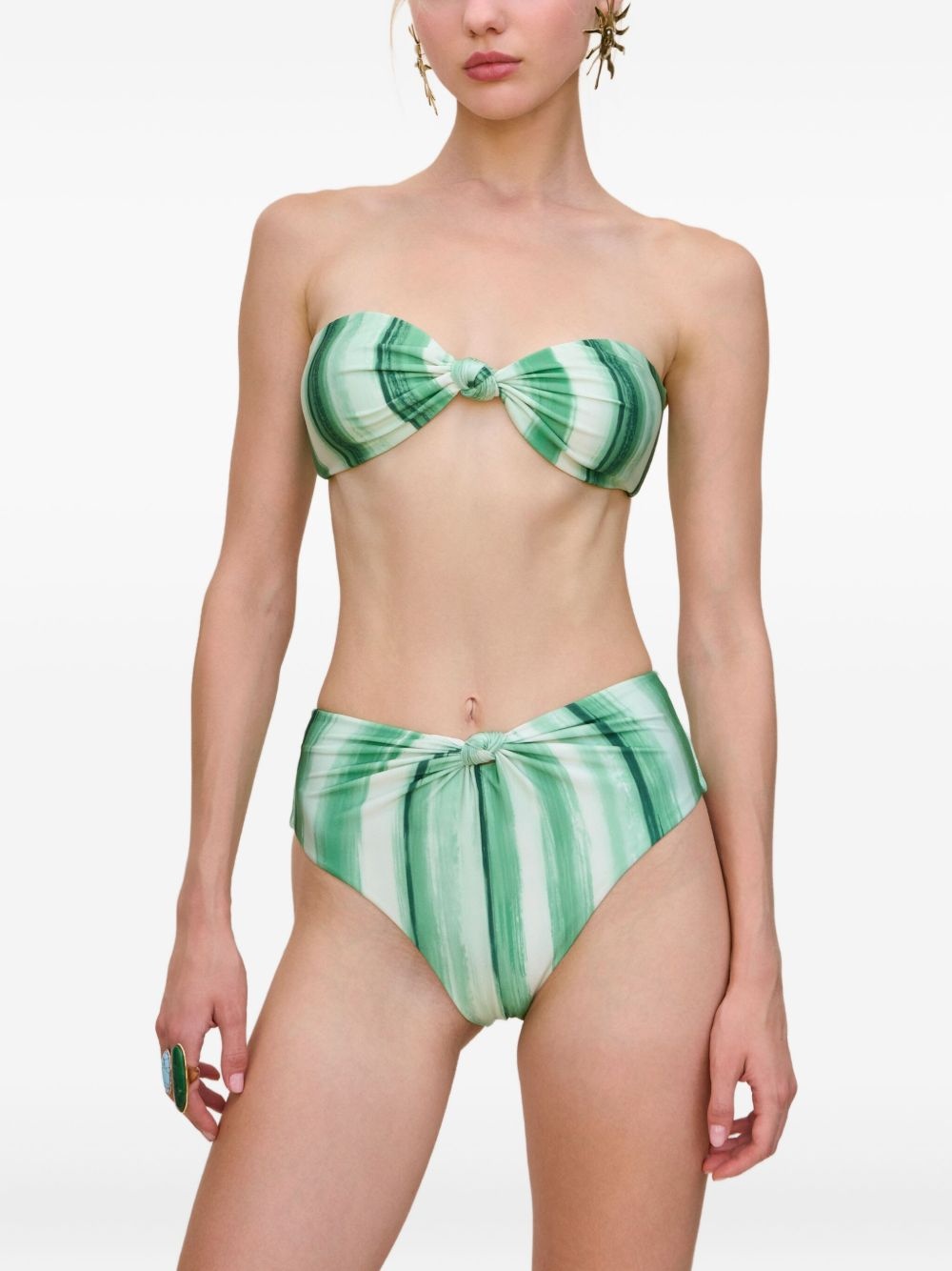 Oswin painted-stripe bikini bottom - 2
