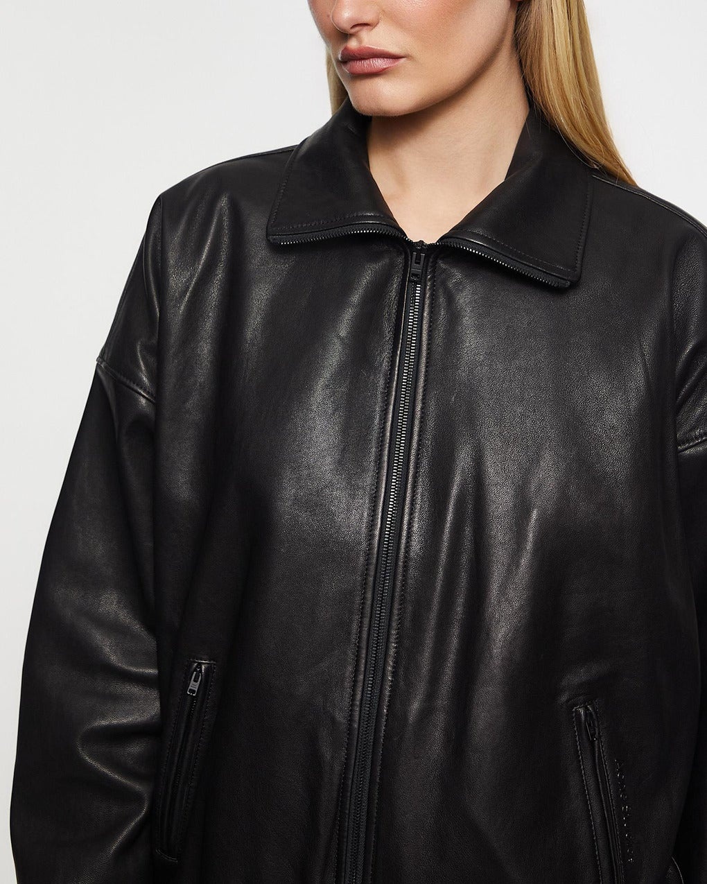 Jacket Relaxed Leather  Black - 5