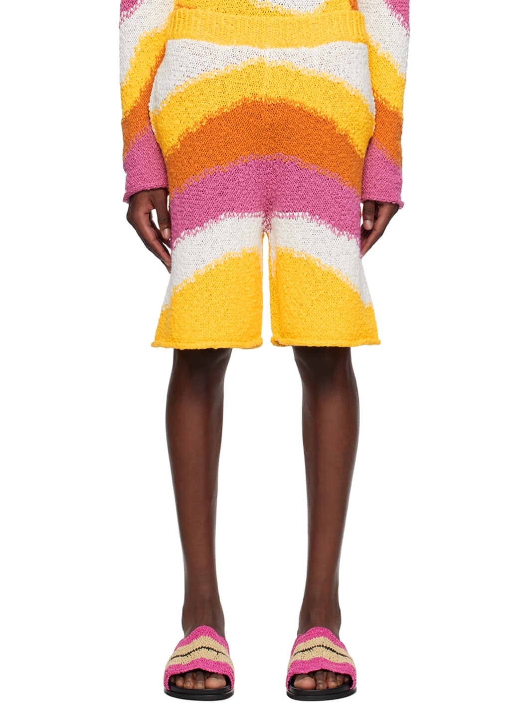 Multicolor Intarsia Shorts - 1