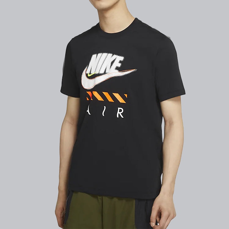 Nike Air Casual Sports Breathable Round Neck Short Sleeve Black CT6533-010 - 5