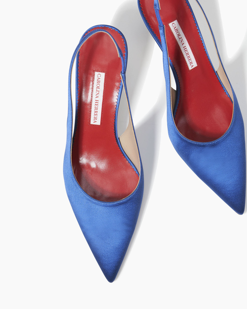 Satin Slingback Heels 5