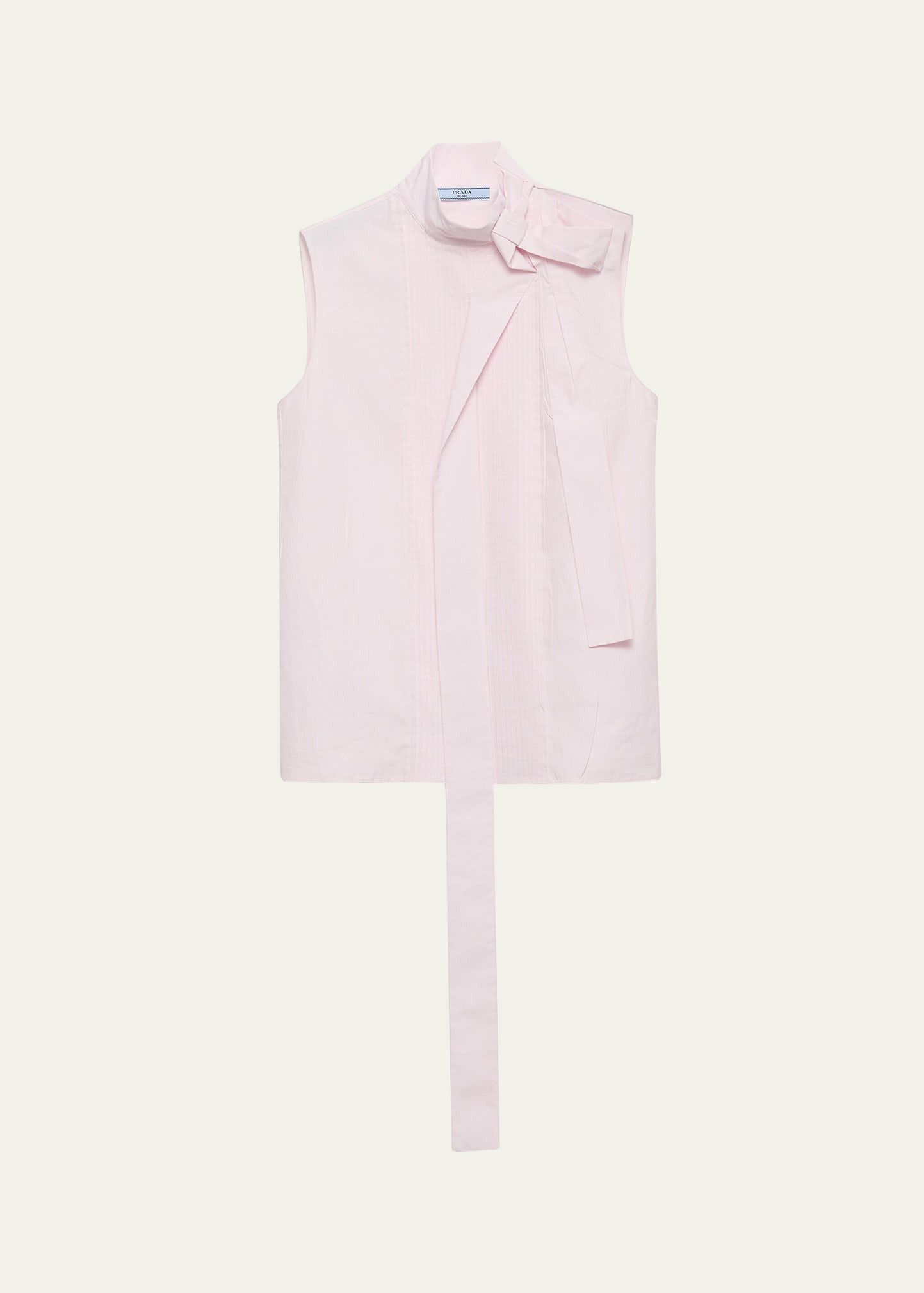 Popeline Neck Tie Top - 1