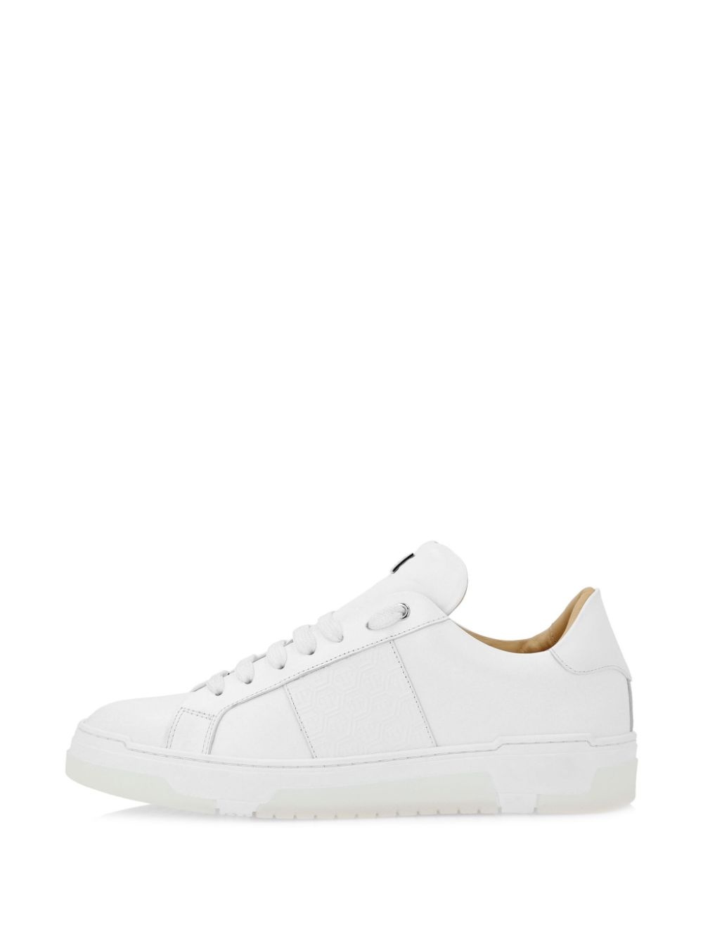 monogram leather sneakers - 5