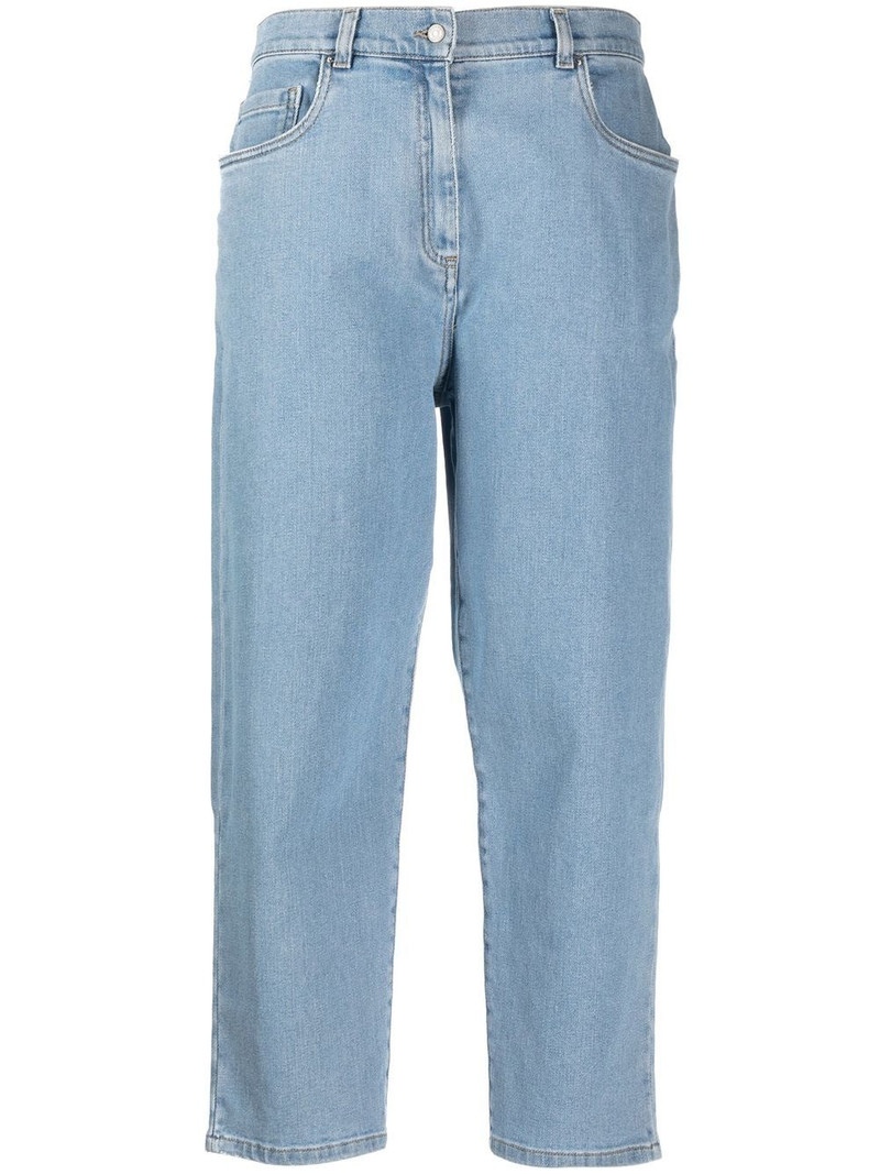 high-waisted cropped jeans 1