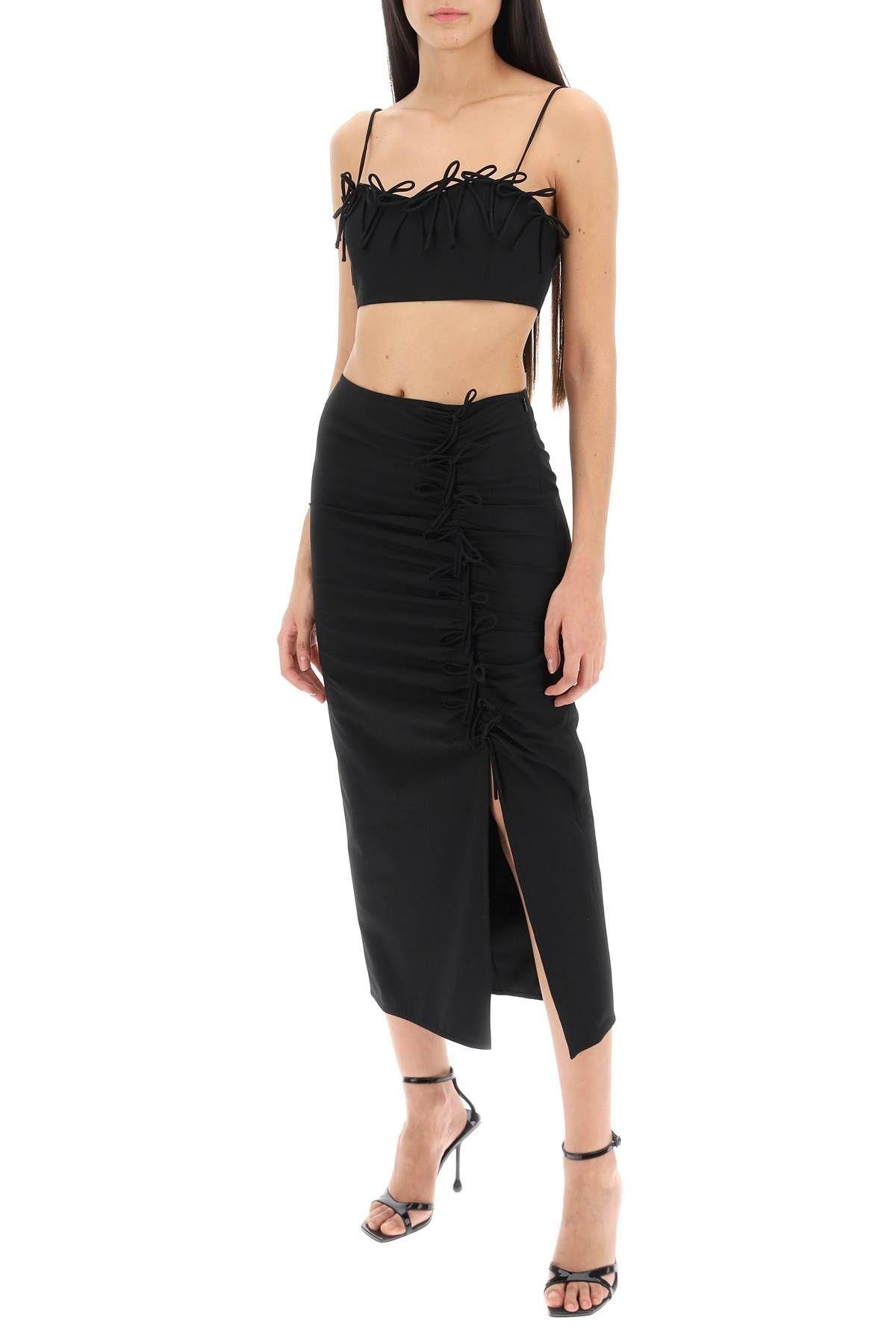 【GANNI】Drapey Melange Sleeveless Top GANNI BLACK DRAPEY MELANGE SLEEVELESS TOP | REVERSIBLE