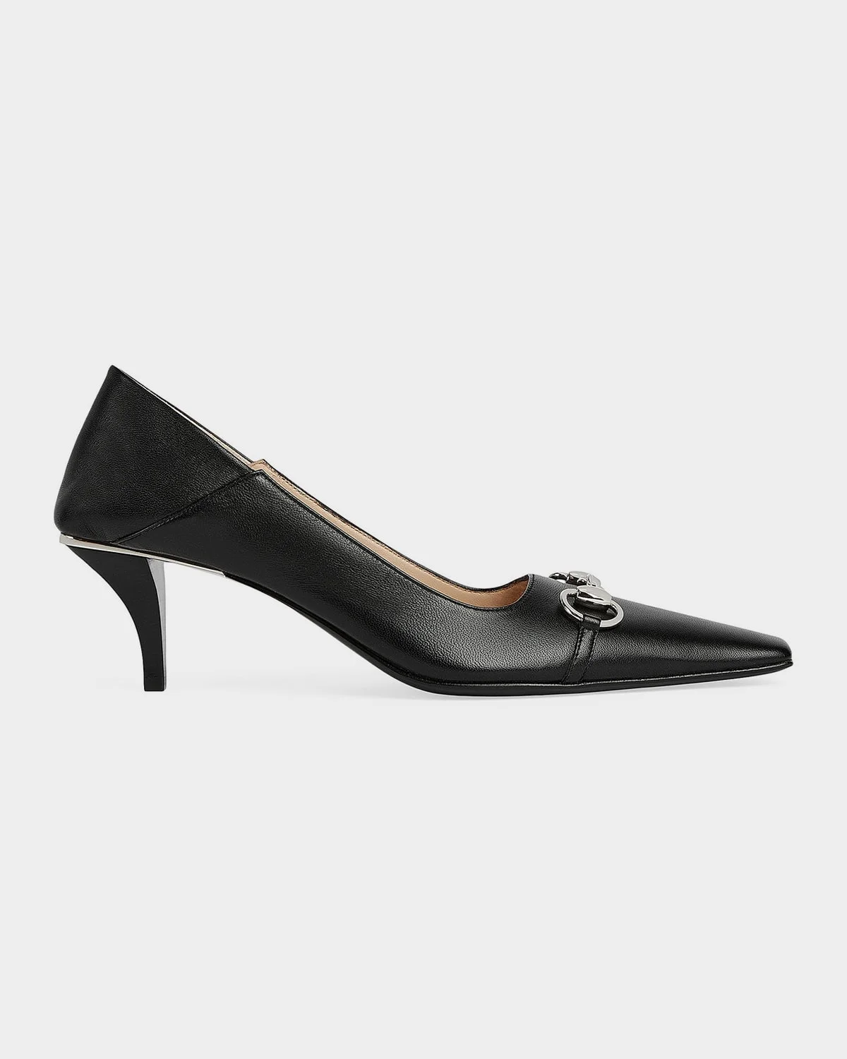 55mm Vittoria Leather Horsebit Pumps - 1