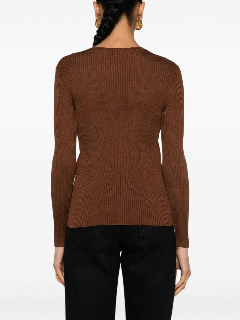 round-neck ribbed cardigan 4