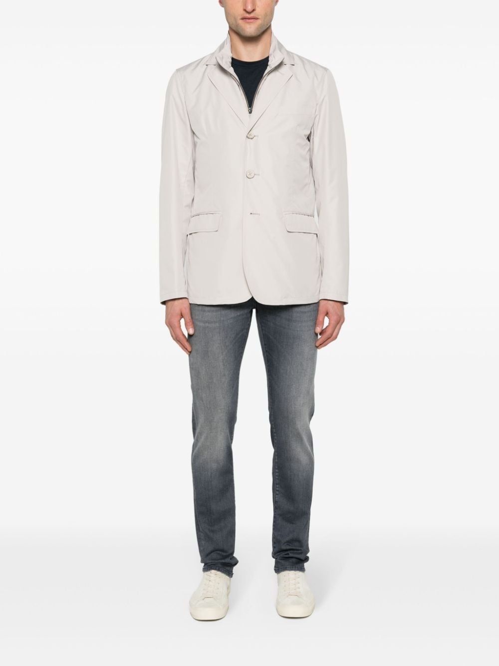 layered-design blazer - 2