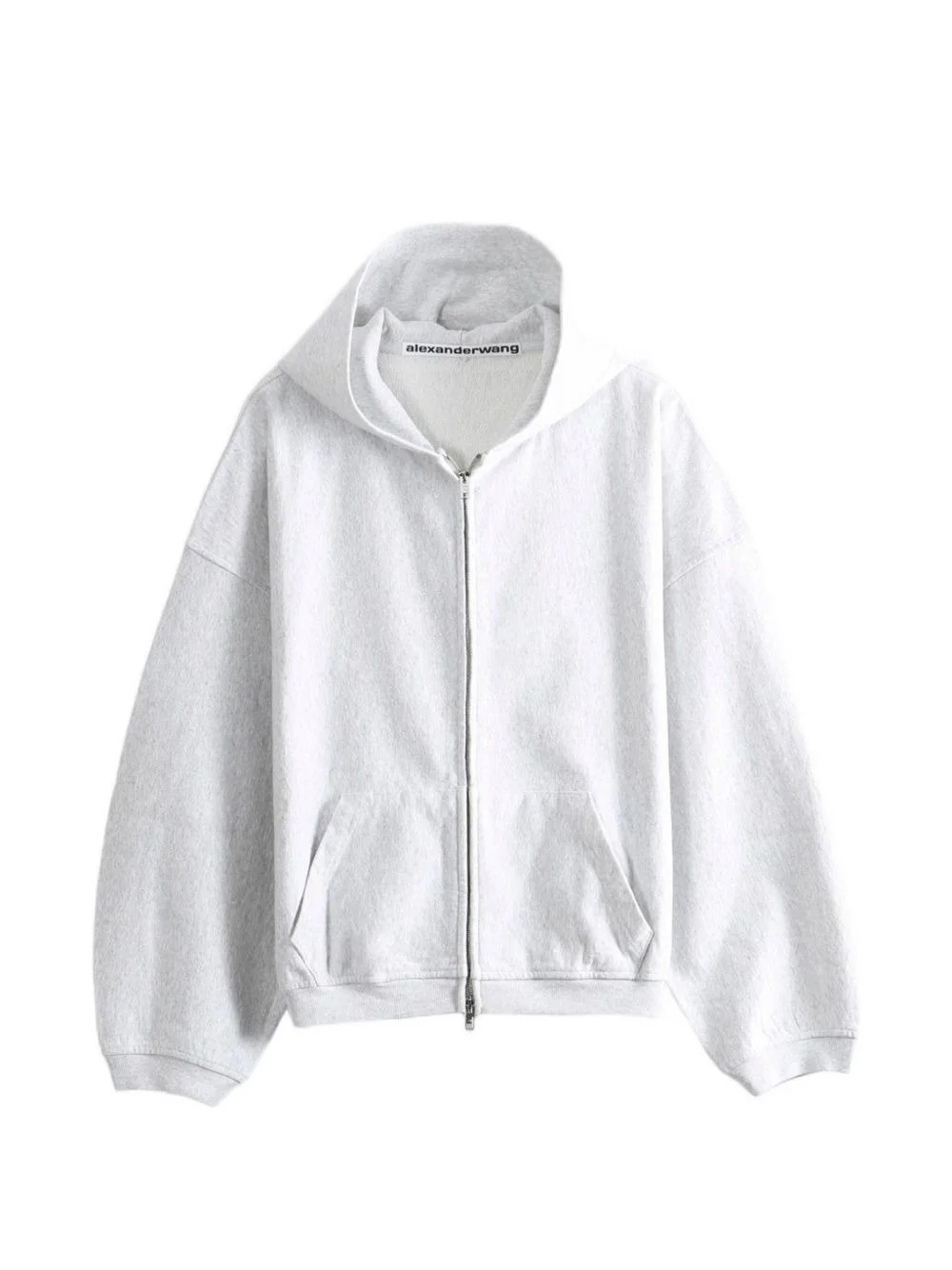 zip-up dropped-shoulder hoodie - 1