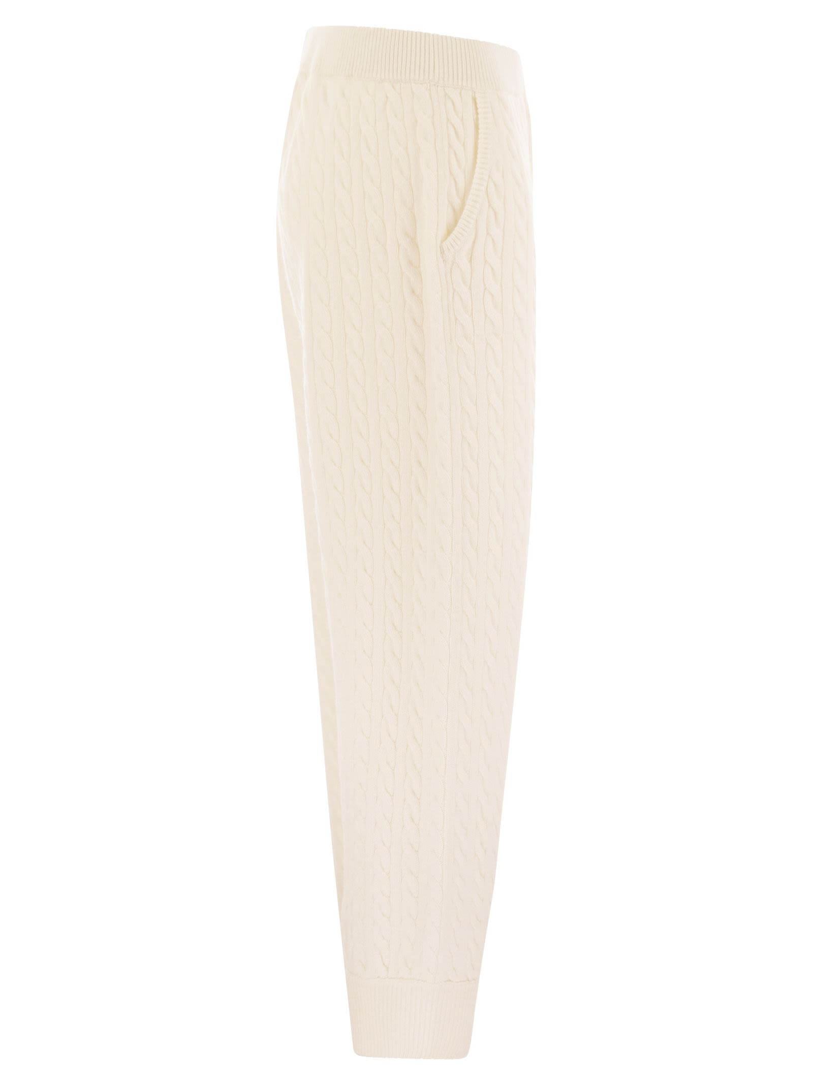 Brunello Cucinelli Women Cashmere Cable Knit Trousers - 3