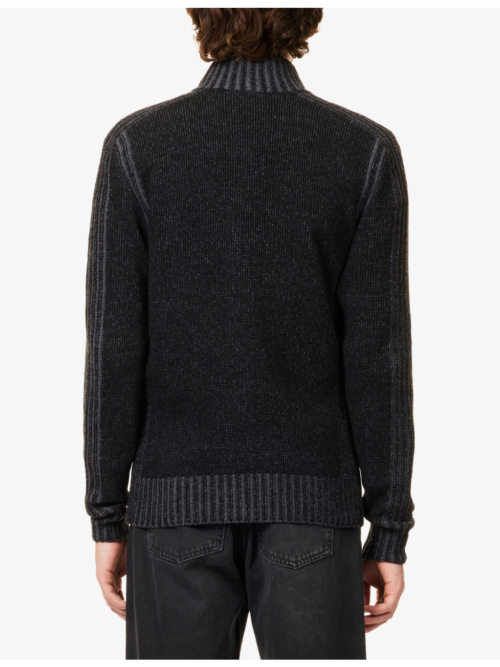 Logo-Patch Ribbed Wool Cardigan - 4