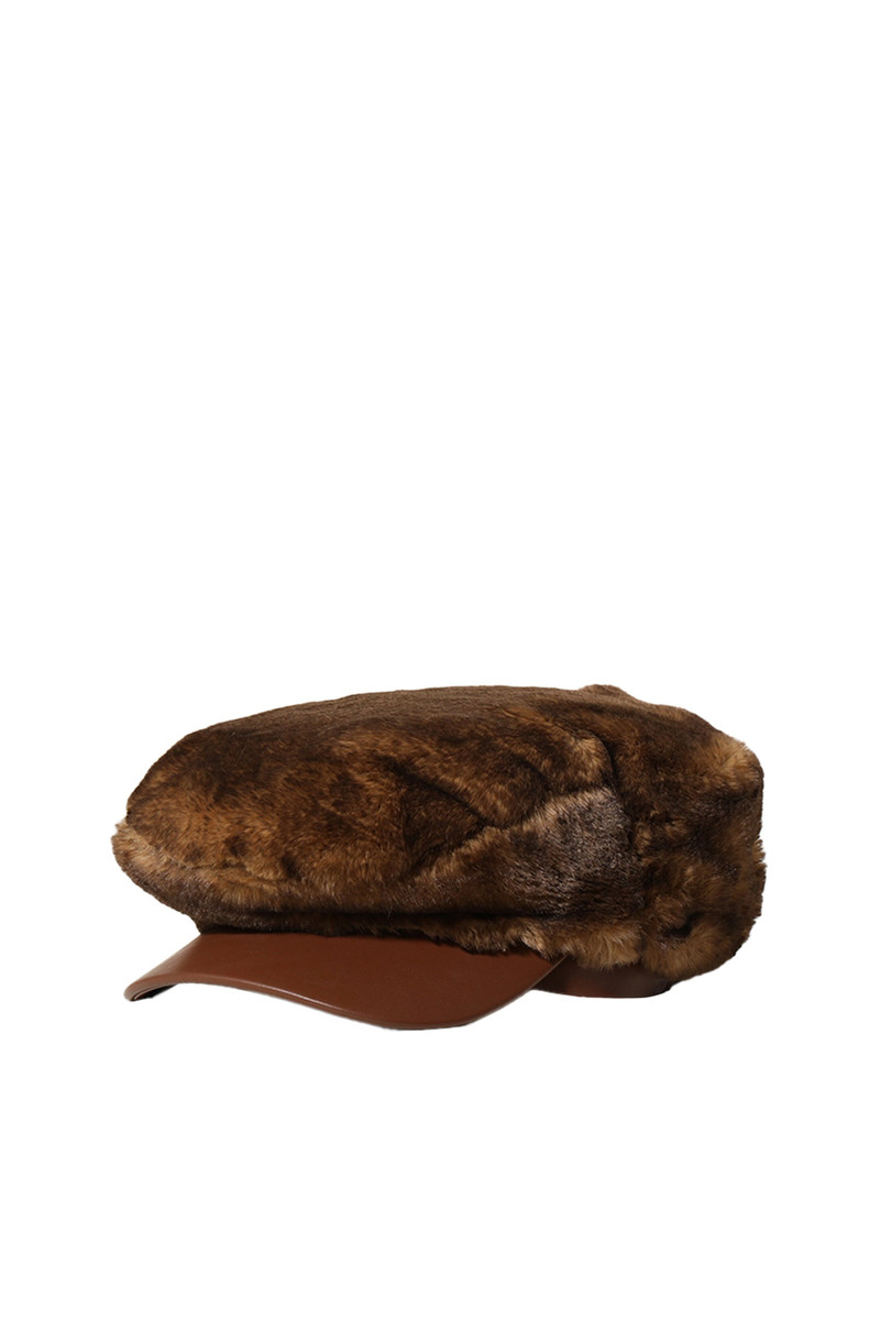FAUX FUR DRIVER HAT / BRW 1