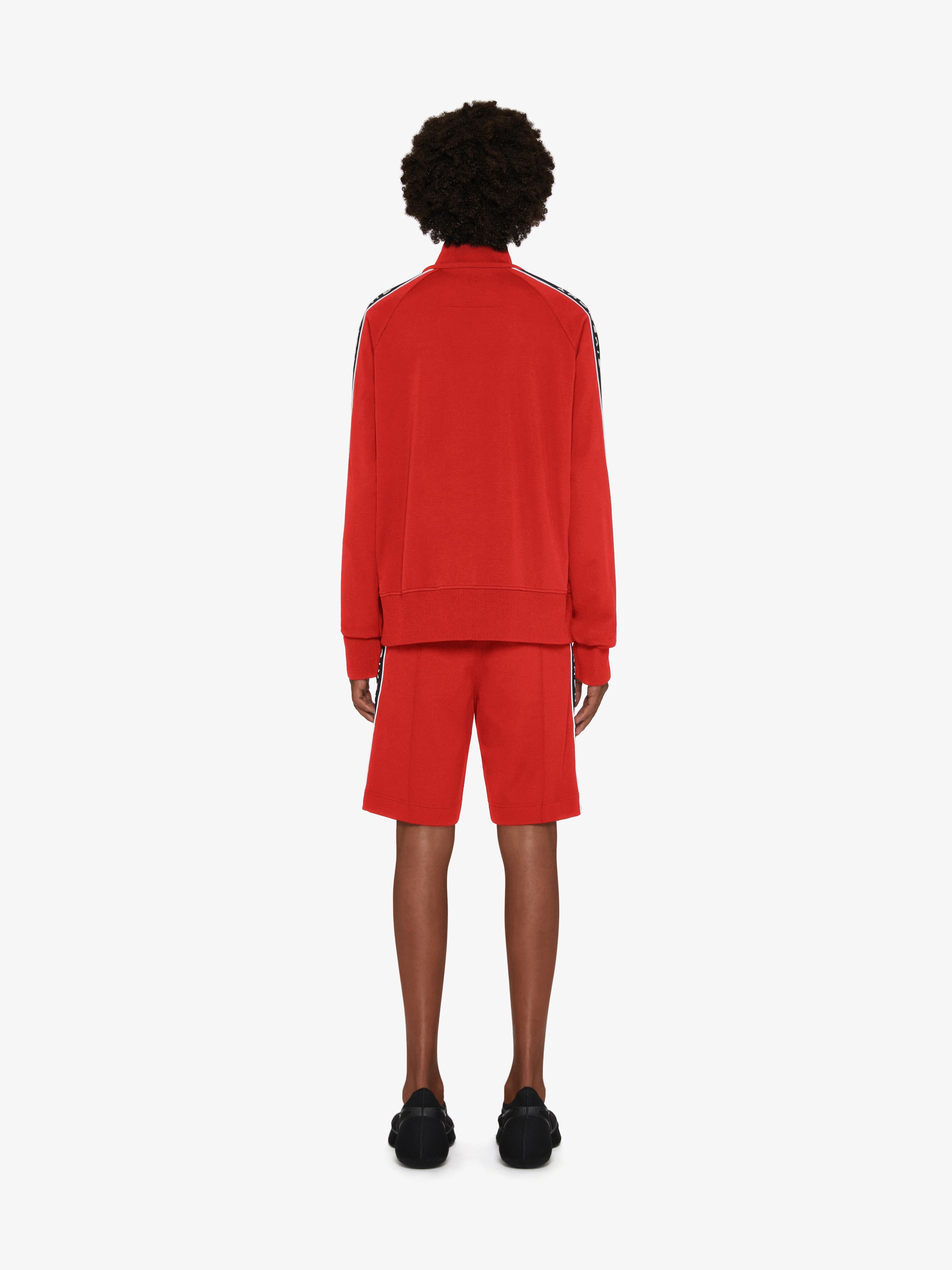 BERMUDA SHORTS IN JERSEY WITH GIVENCHY BANDS - 4