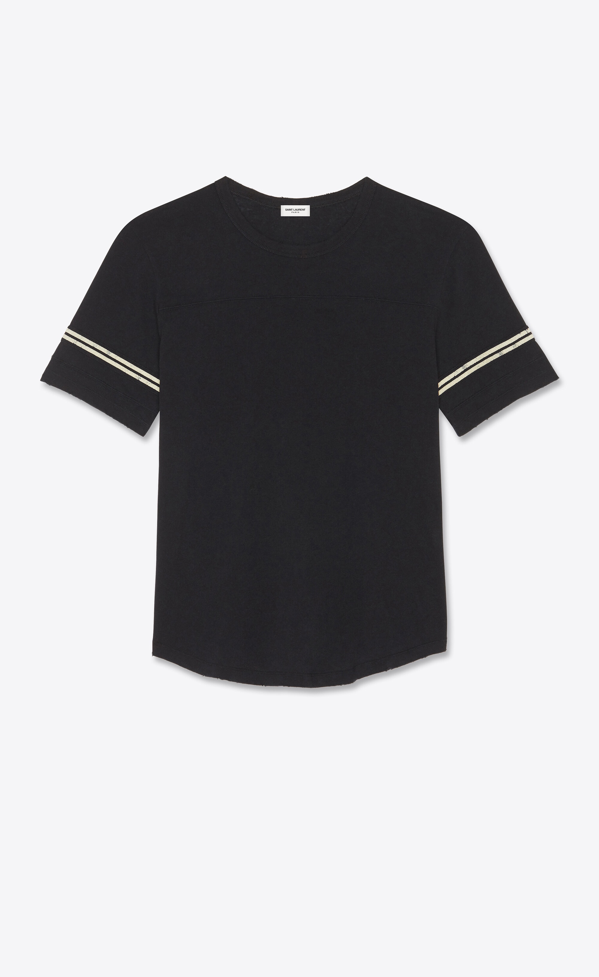 SAINT LAURENT saint laurent 50s signature destroyed t shirt REVERSIBLE