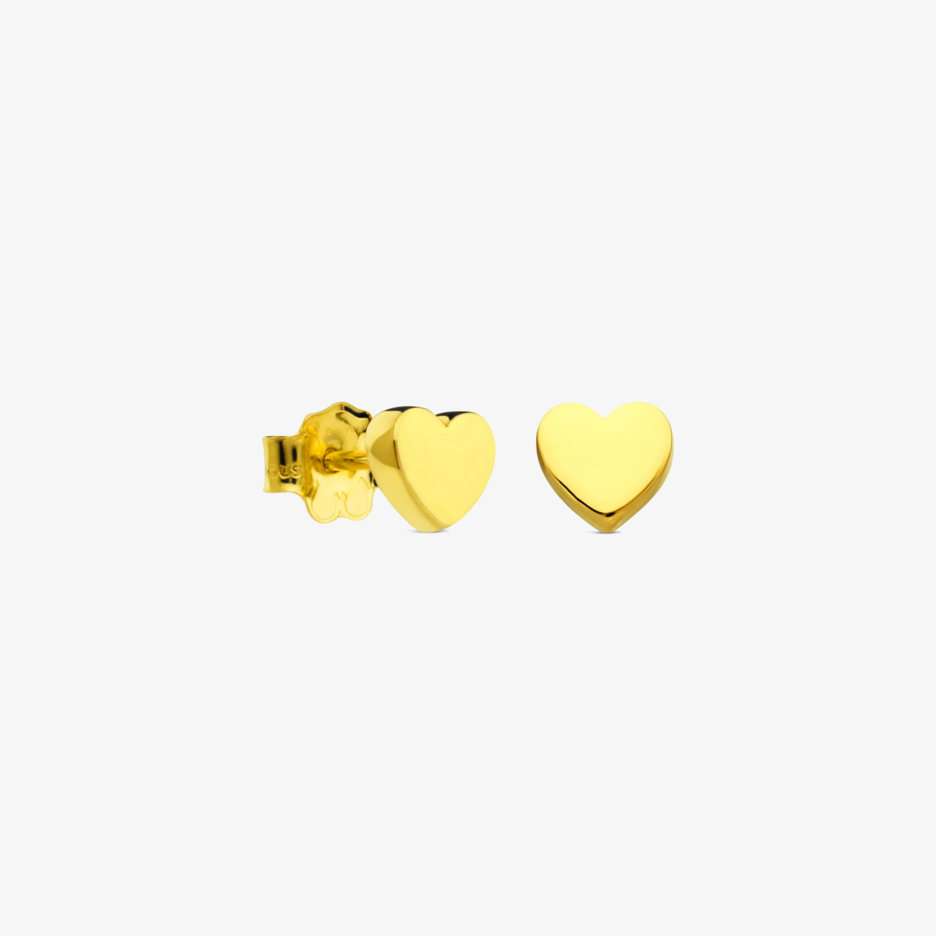 18K solid gold Sweet Dolls XXS Earrings with Bear motif. Pressure clasp. - 1
