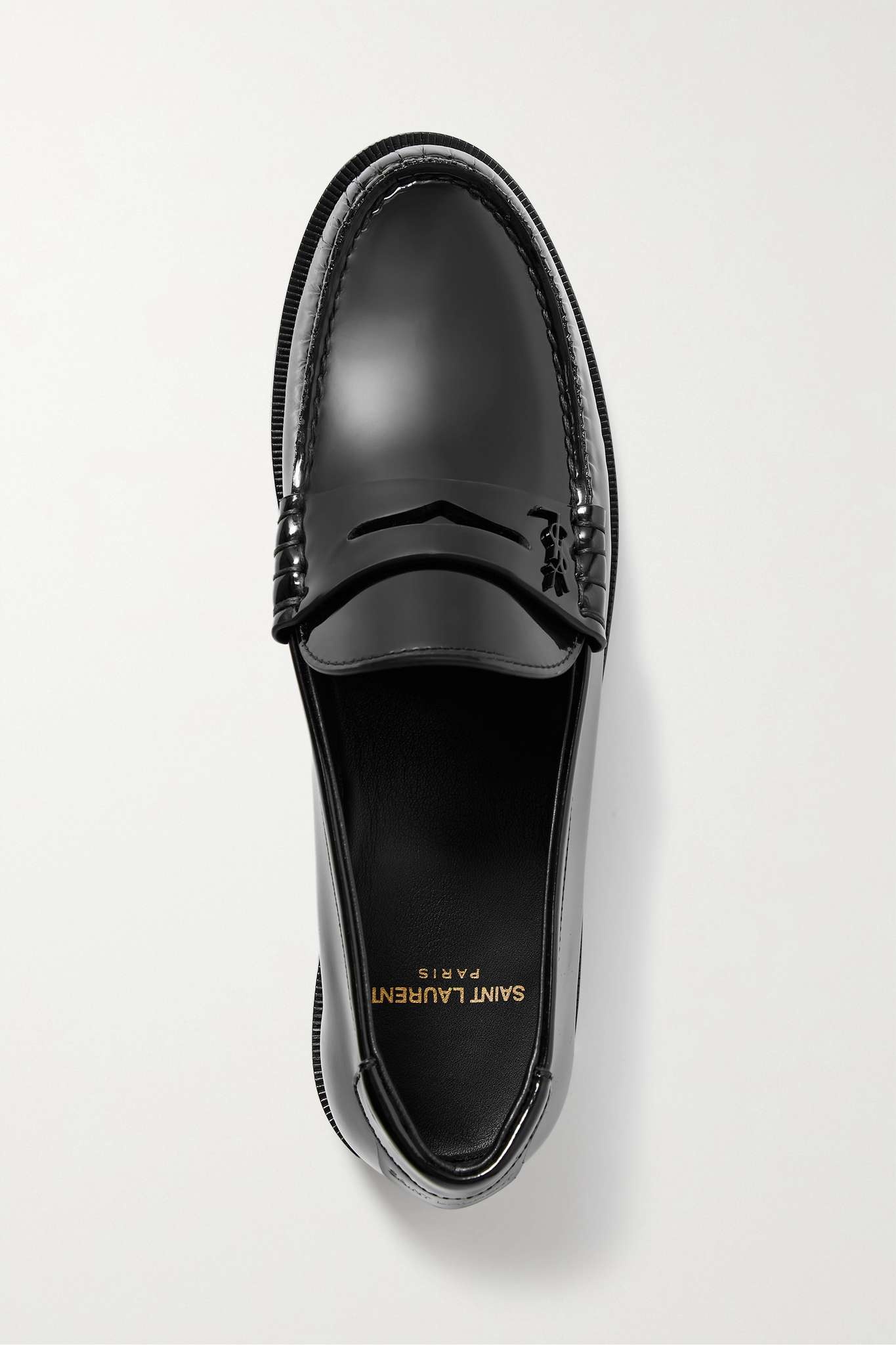 Le Loafer logo-appliquéd patent-leather loafers - 5