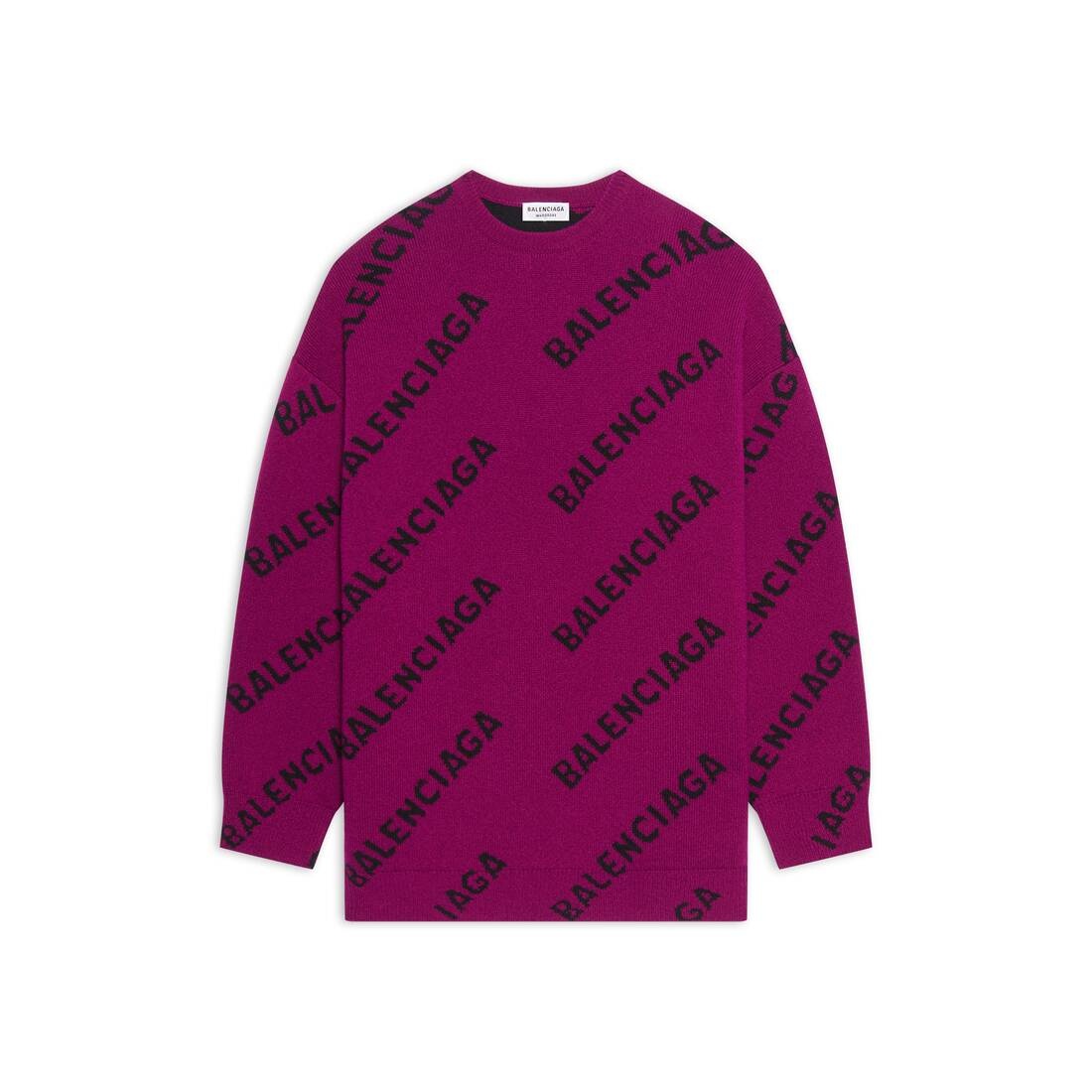 Women's Allover Logo Sweater in Purple - 1