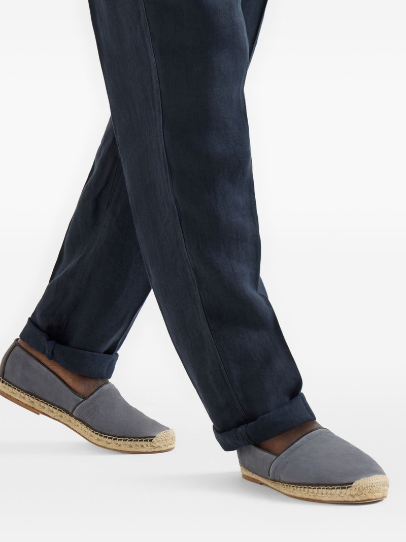 grained-calfskin espadrilles with piping 6