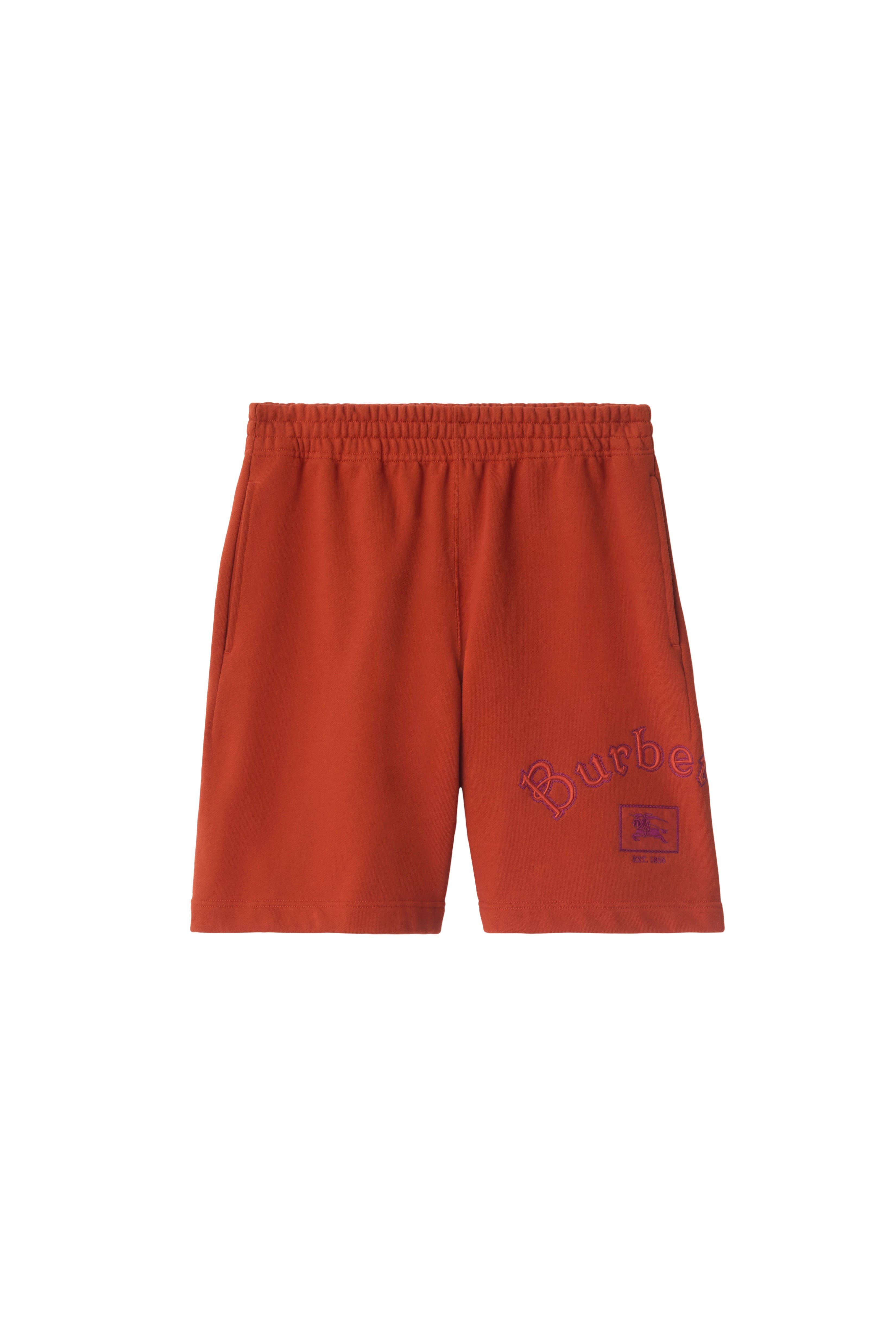 burberry Gothic Logo Cotton Shorts in Fire Orange at Nordstrom - 2