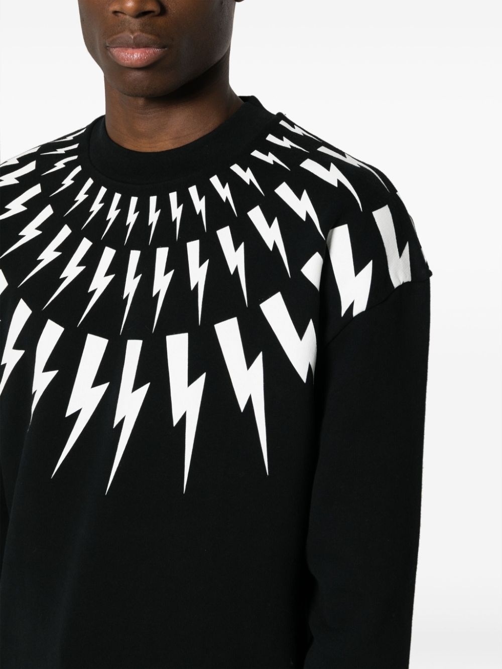 Thunderbolt-print cotton sweatshirt - 10