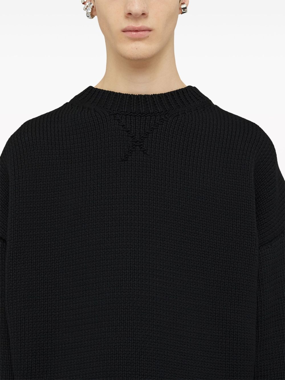 crew-neck knitted jumper - 4