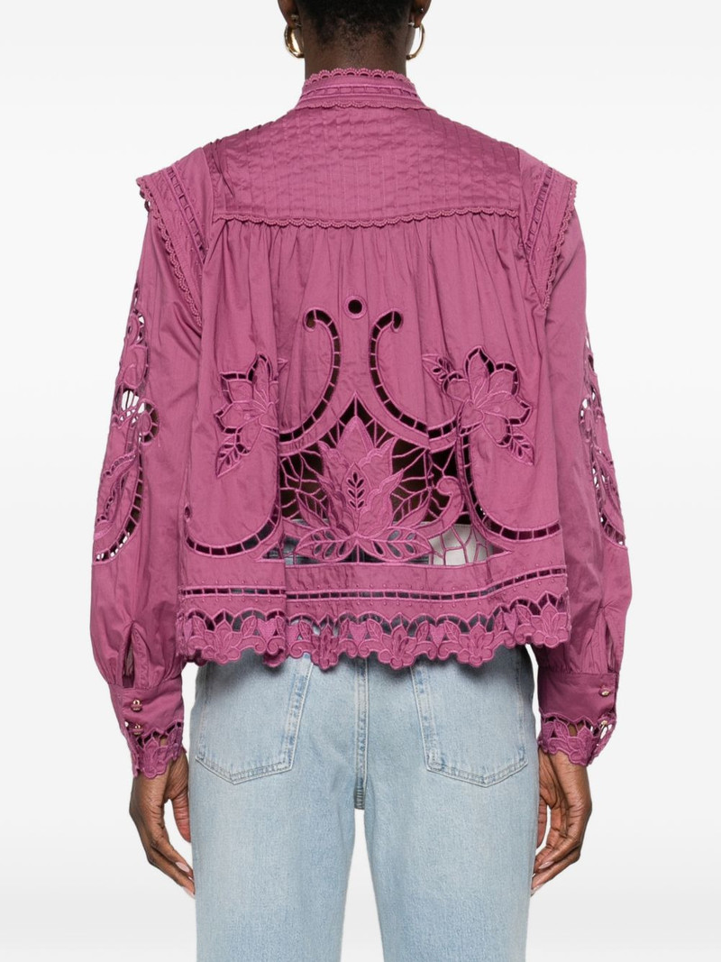 floral-cut-out scalloped shirt 4