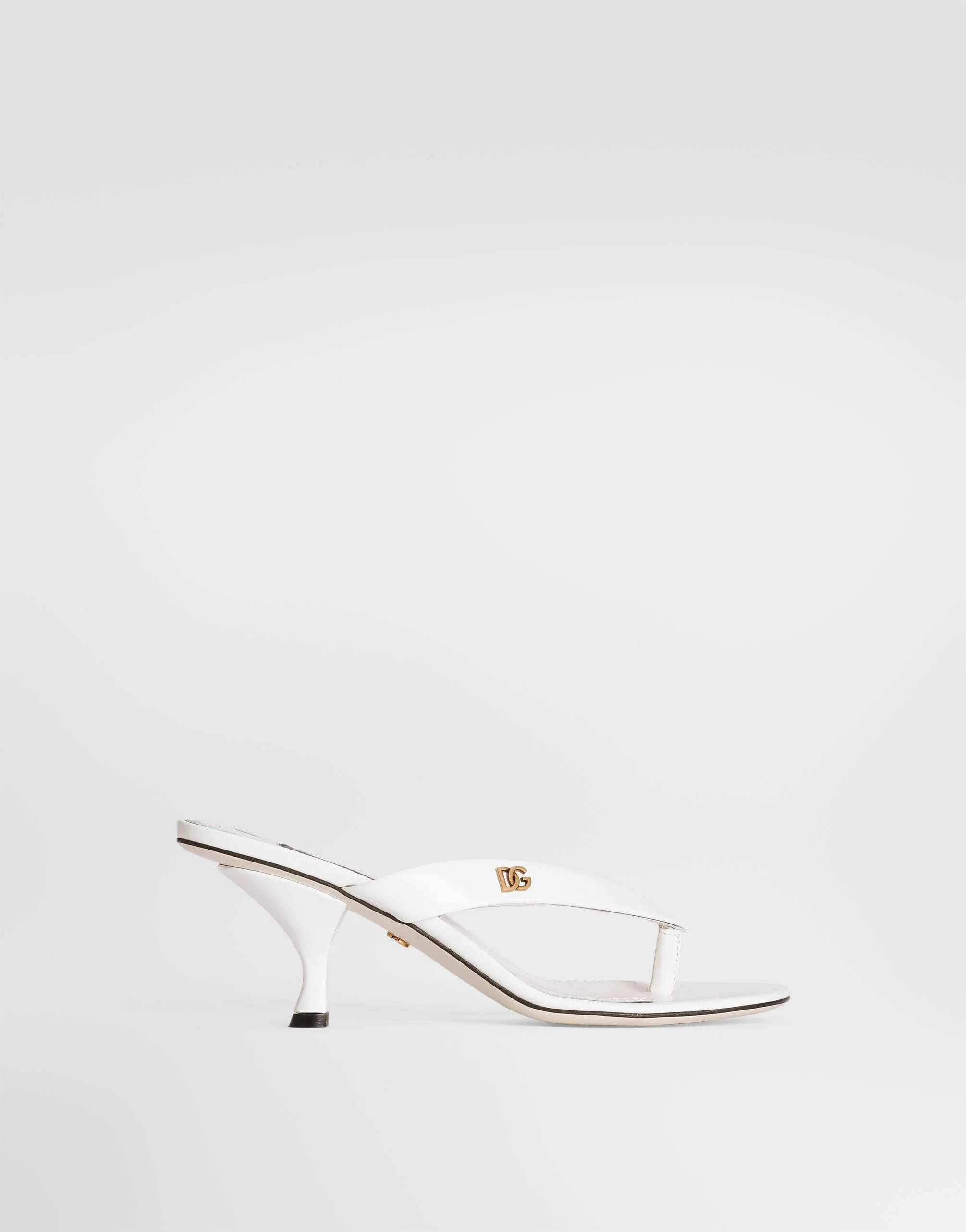 Patent leather thong sandal - 1