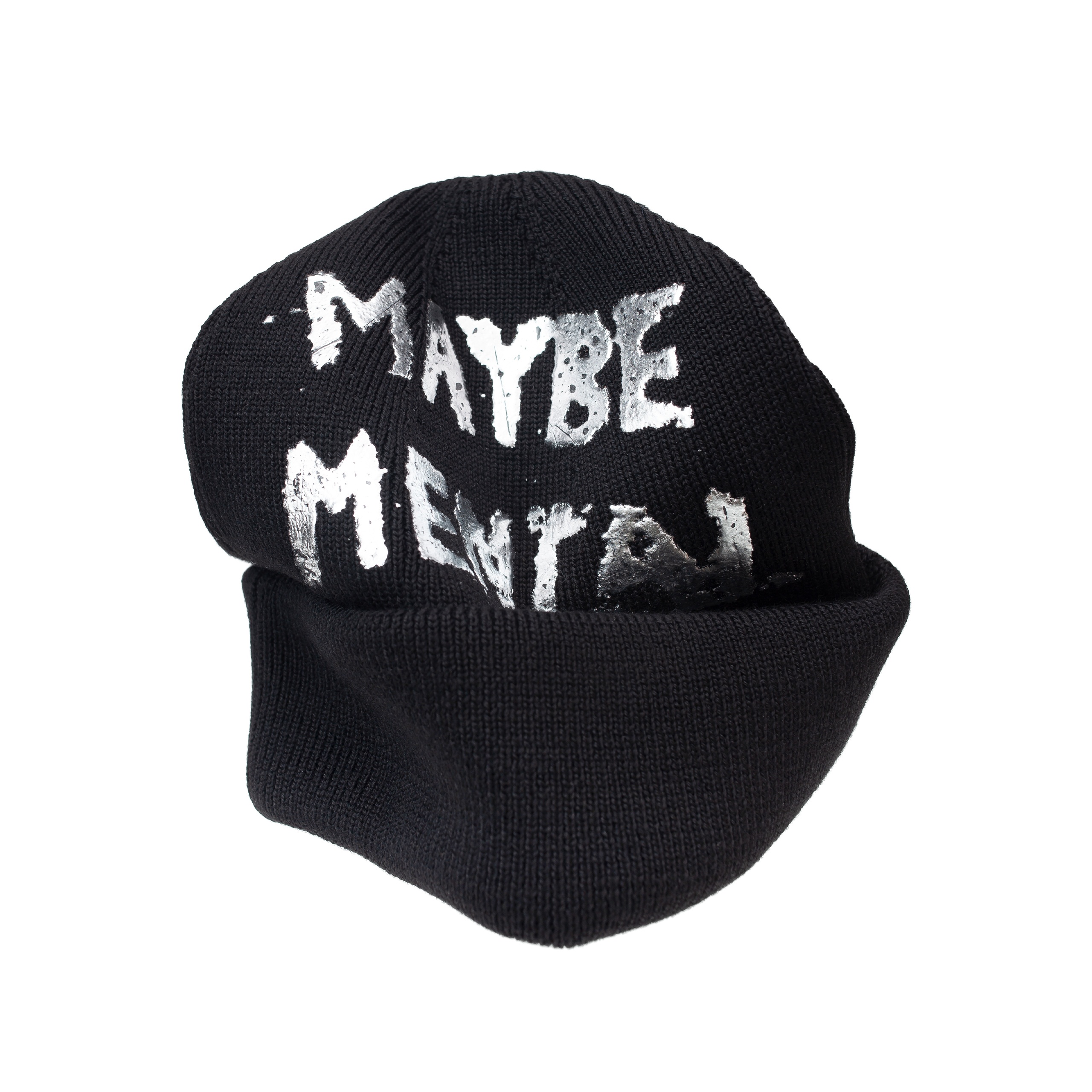 BLACK WOOL BEANIE - 4