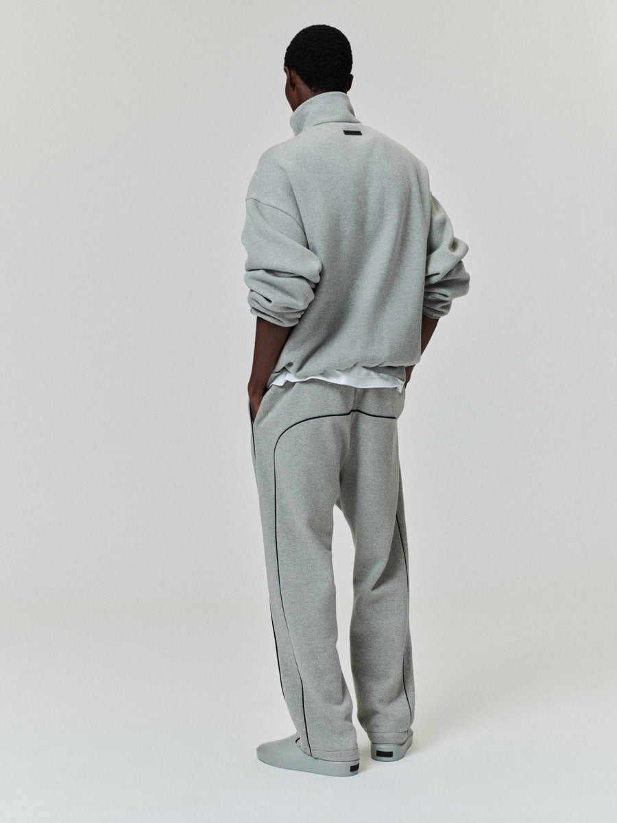 Relaxed Fleece Sweatpant With Piping - 4