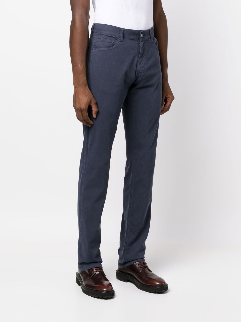 high-rise fitted chinos - 3