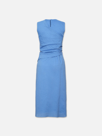 FRAME Ruched Sleeveless Midi Dress in Coastal Blue outlook
