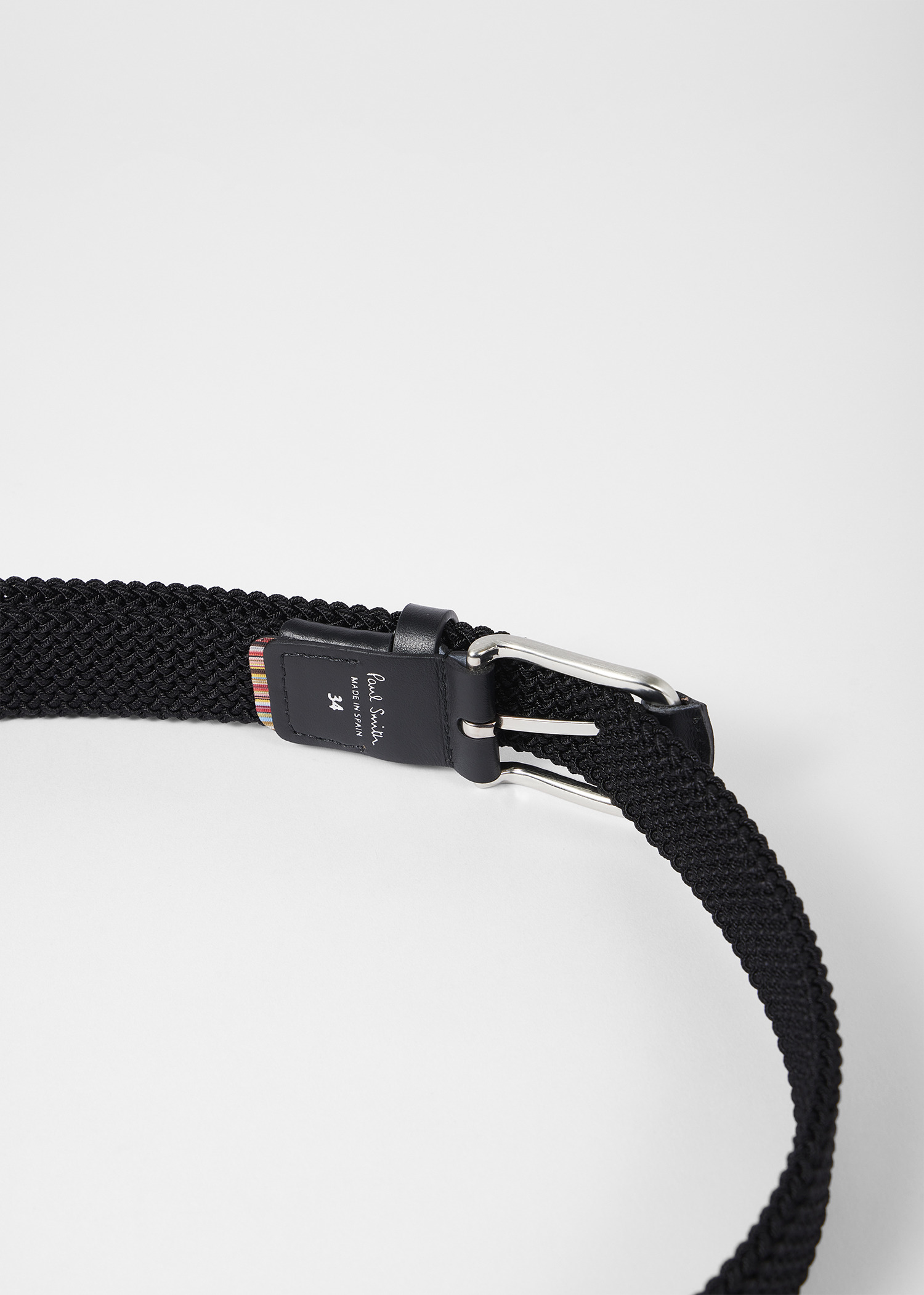 Black Woven Stretch Belt - 3