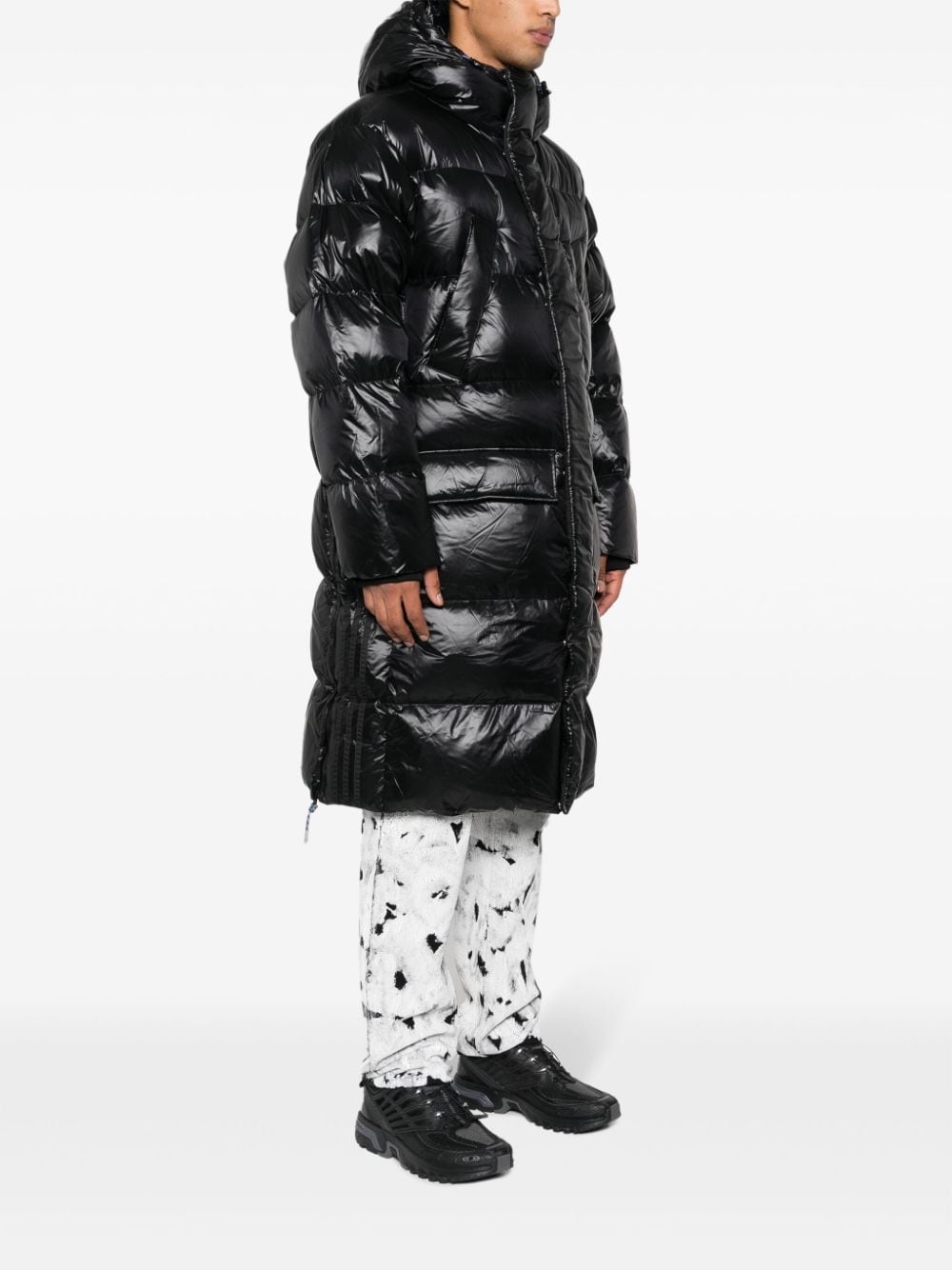 Trefoil-logo padded coat - 3